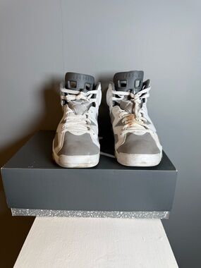 Jordan High-Top Sneakers in Grey and White